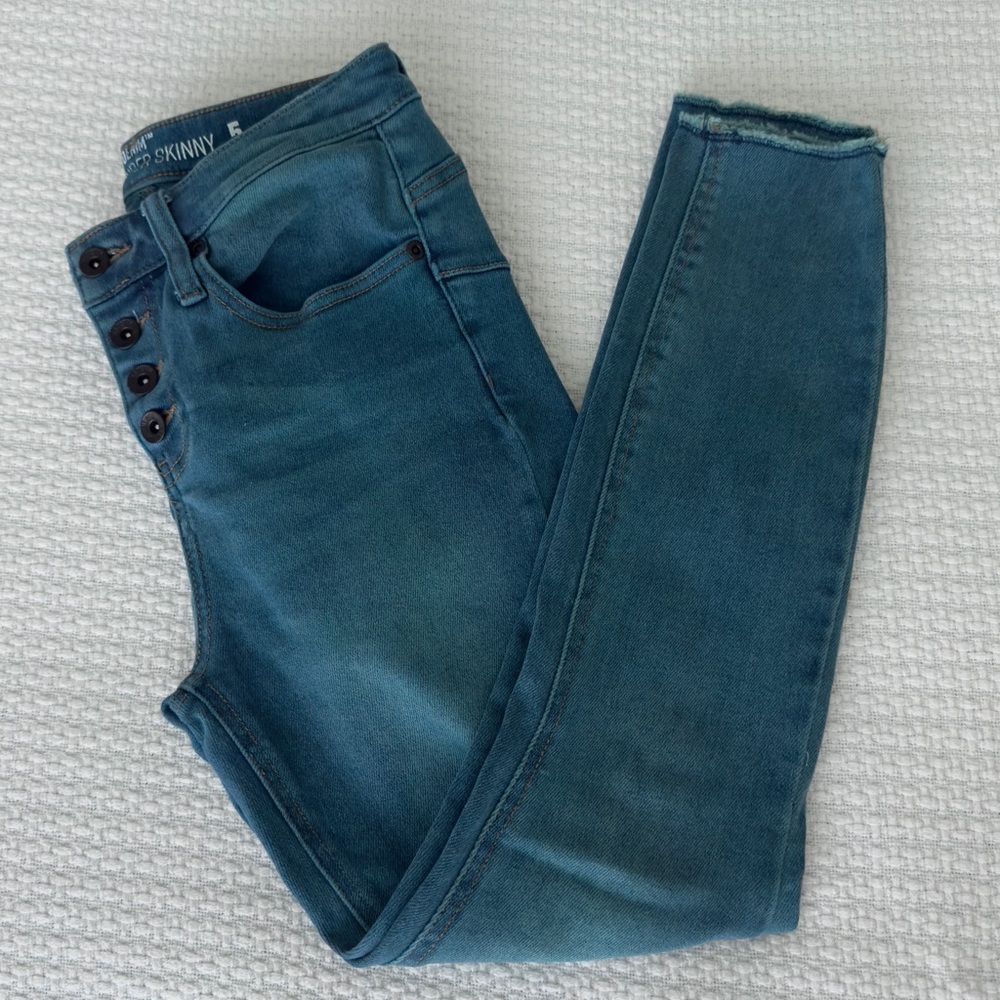 Hot Topic Teal High-Rise Super Skinny Jeans, HT denim, juniors 5